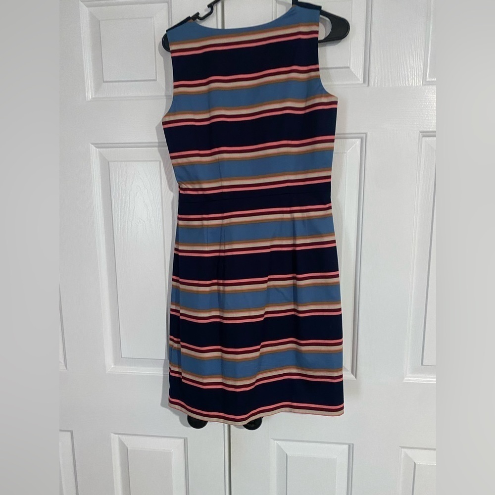 Tommy Hilfiger Pink/Blue/White Striped Sleeveless Midi Dress-size 6 - Picture 2 of 5